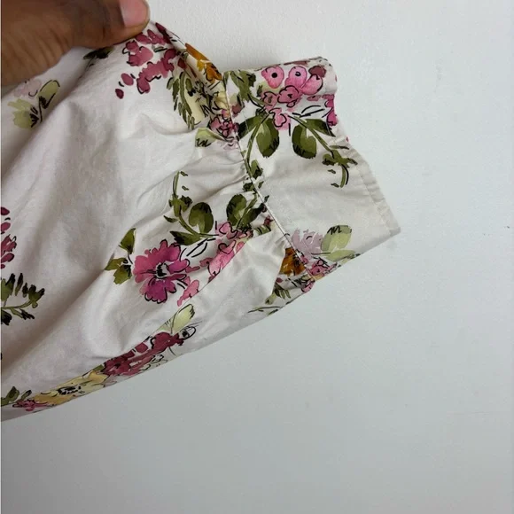 Johnny Was Isabella Cotton Blouse In Multicolor Floral Size Large